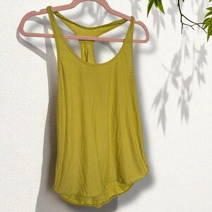 Lululemon Yellow Stripe Racerback Tank Top 4